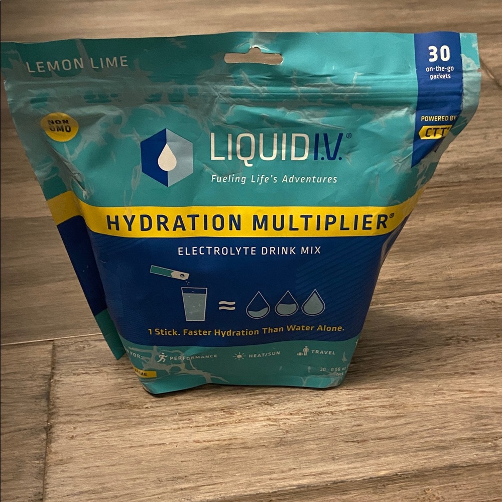 NIB LIQUIDIV electrolyte drink mix lemon lime #30